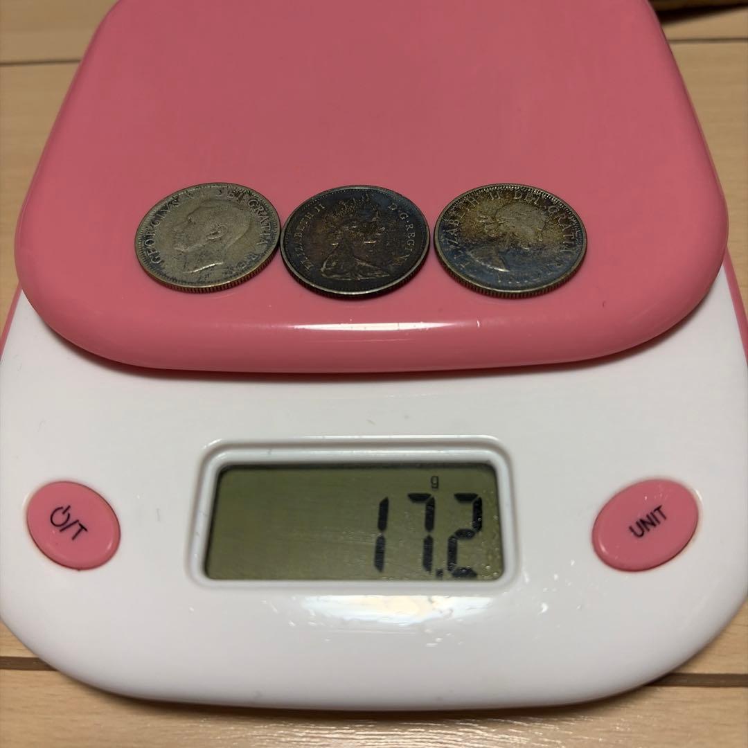 【中古】カナダ 25セント硬貨 3枚セット