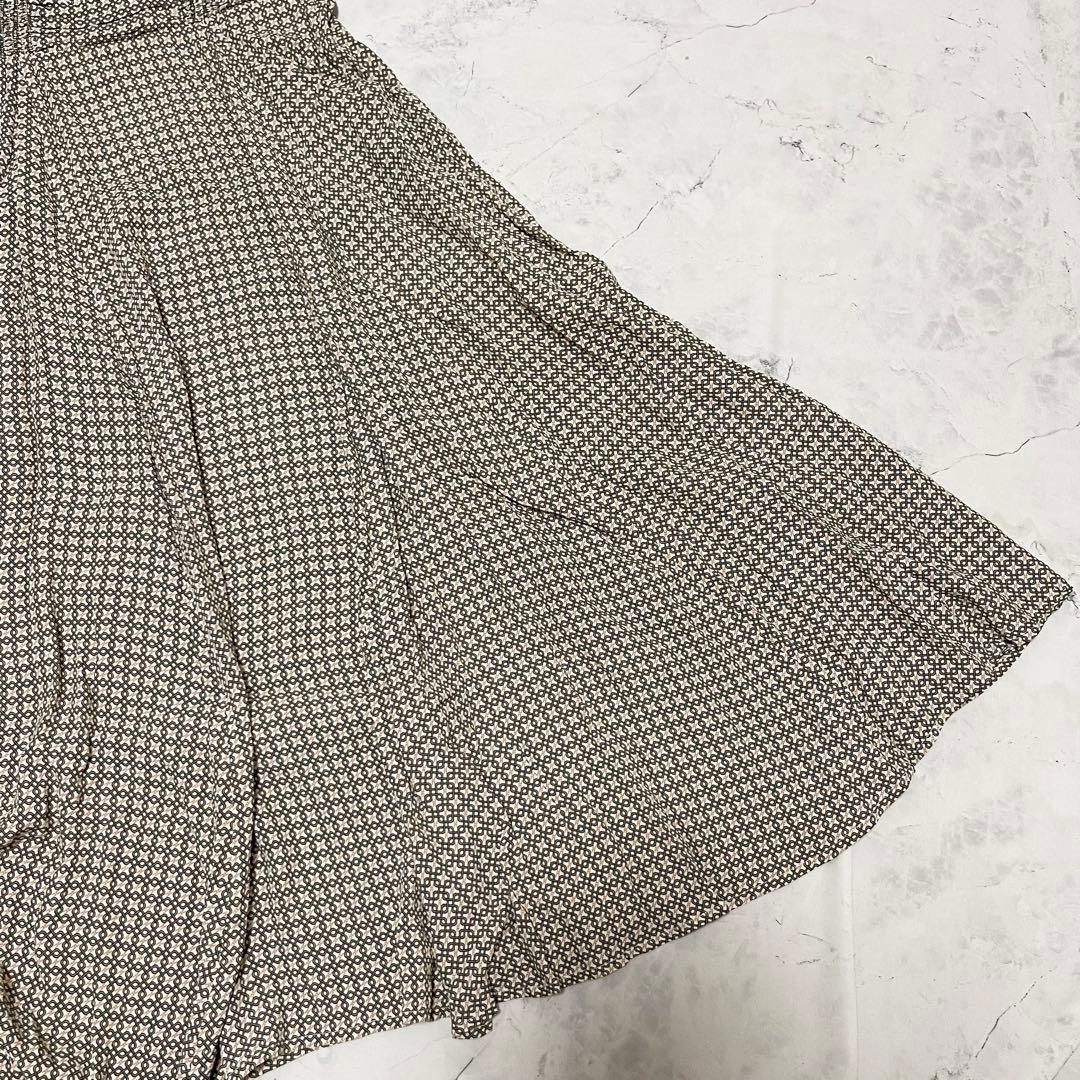 美品 ELISABETTA FRANCHI ワンピース 総柄 Aライン 38