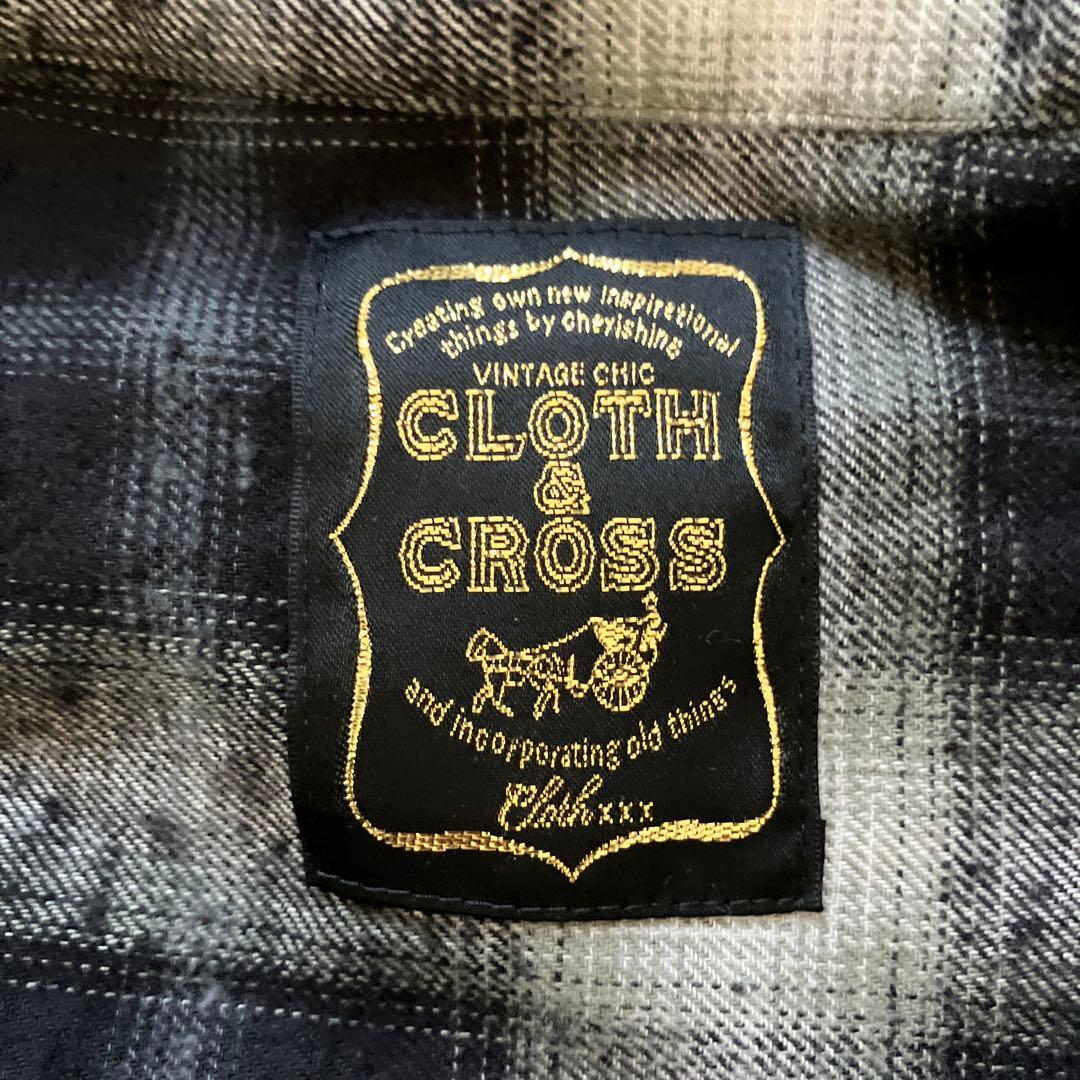 ハグオーワー　CLOTH&CROSS オンブレチェックネルシャツ