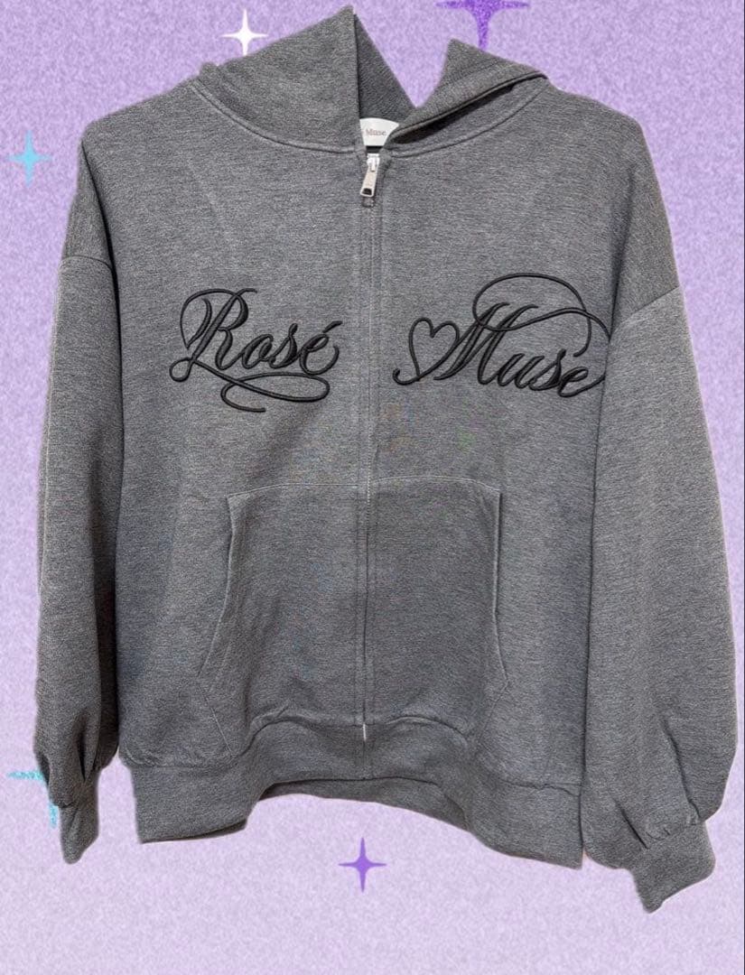ロゼミューズLogo 3d embroidery hoodie パーカー
