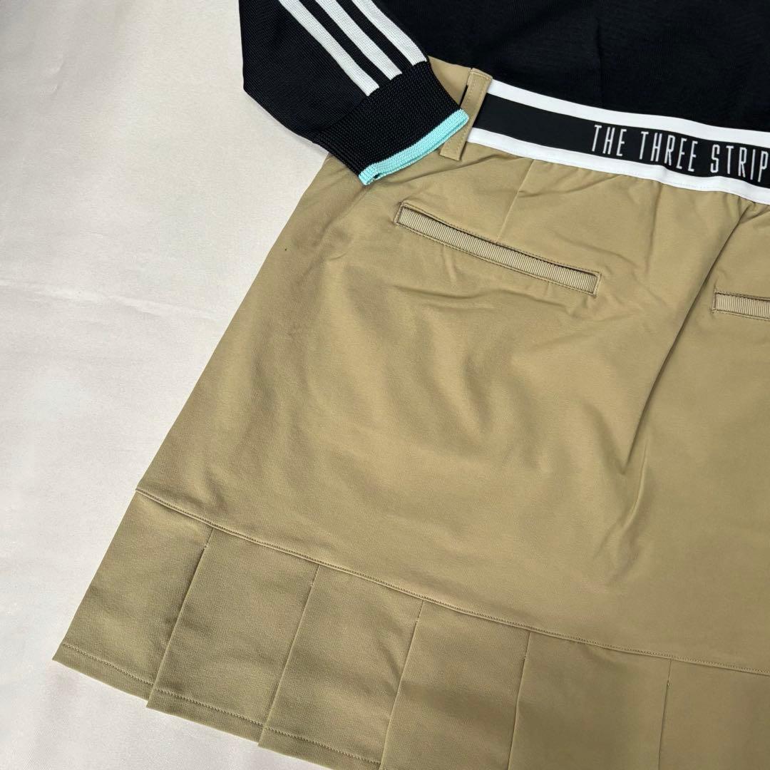 新品adidasゴルフモックネックニット　プリーツスカートセットアップ春夏コーデ