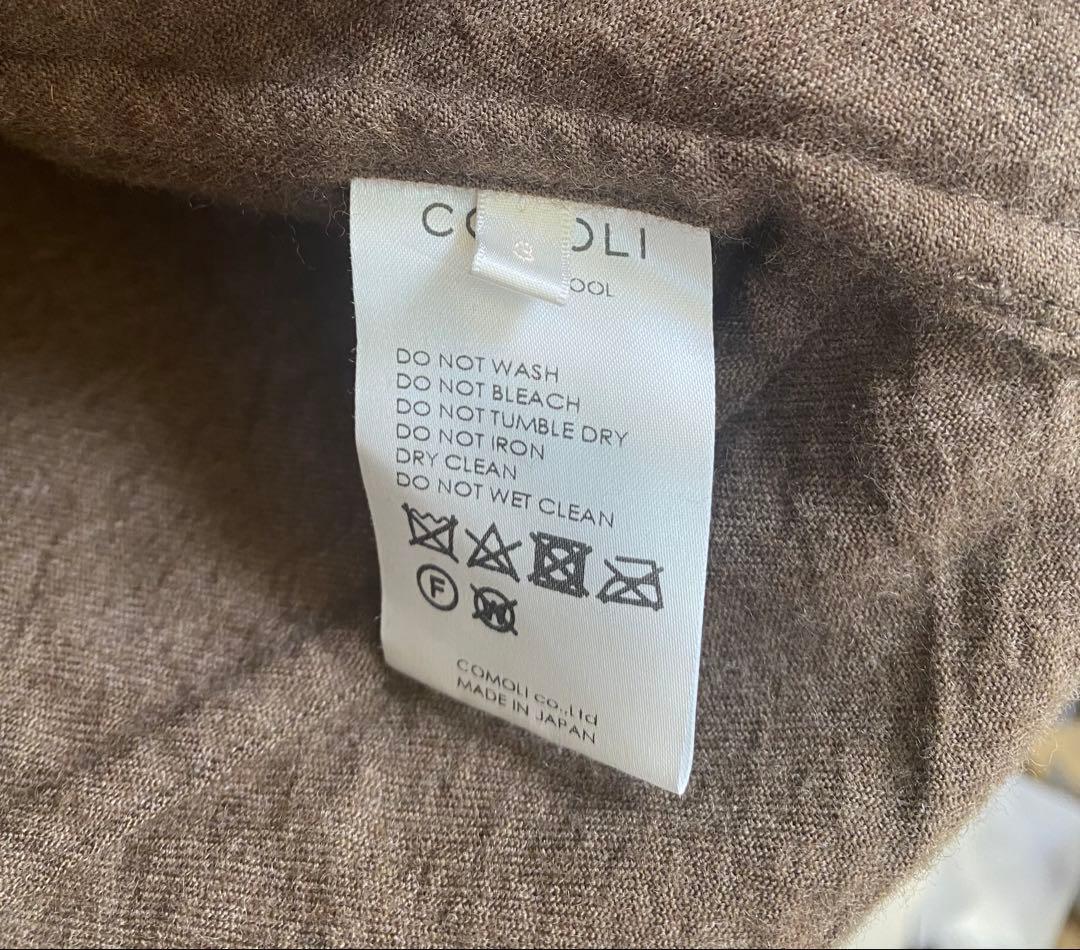 COMOLI 23AW 縮絨ジップショートジャケット カーキ 3