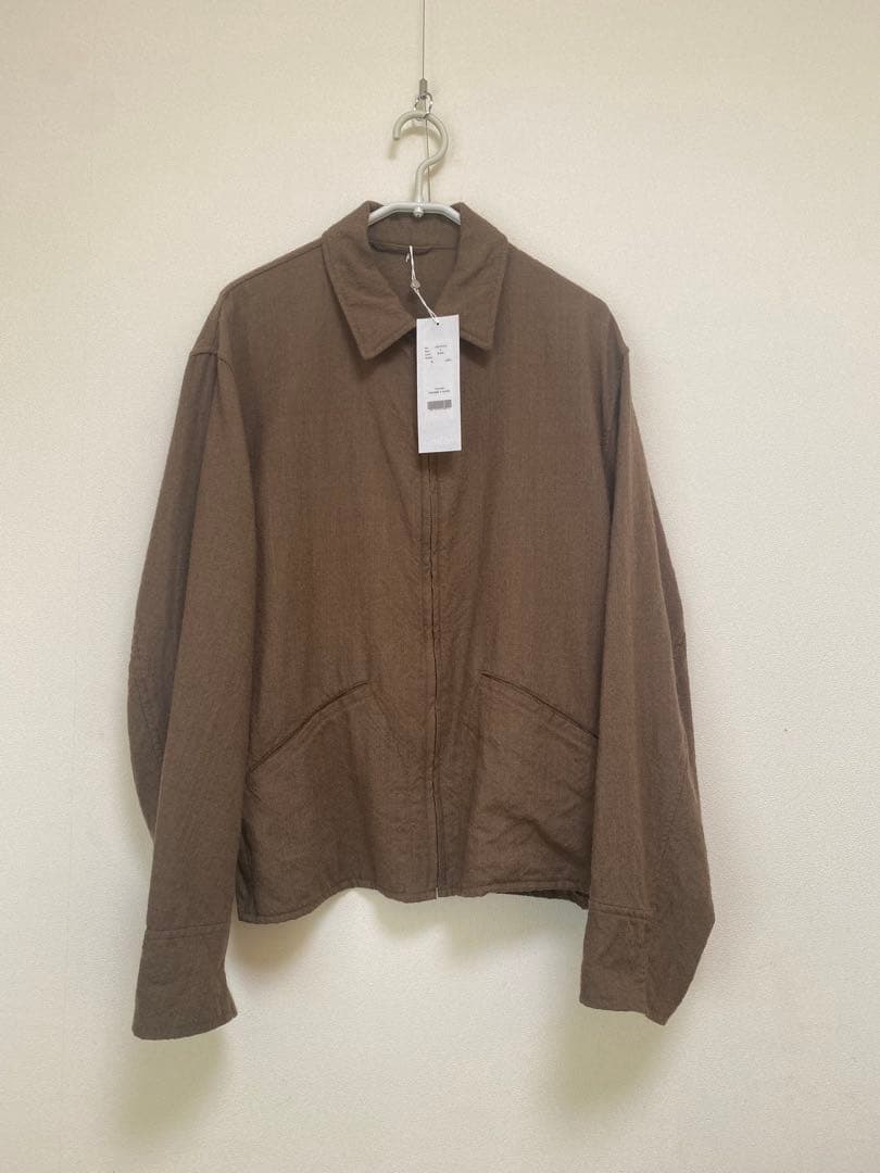 COMOLI 23AW 縮絨ジップショートジャケット カーキ 3