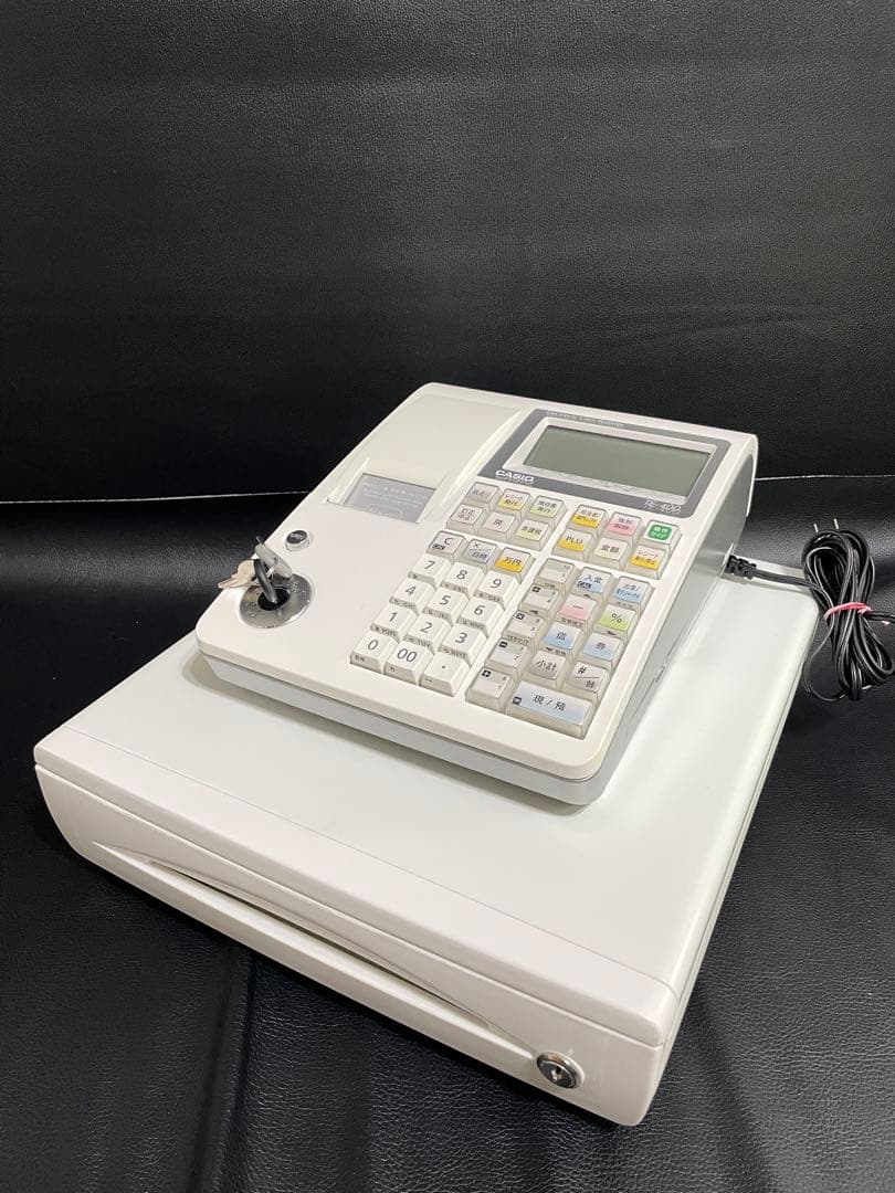 【美品】CASIO TE-400 電子レジスター ホワイト ※送料込