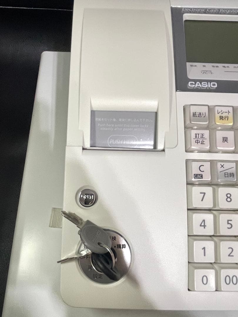 【美品】CASIO TE-400 電子レジスター ホワイト ※送料込