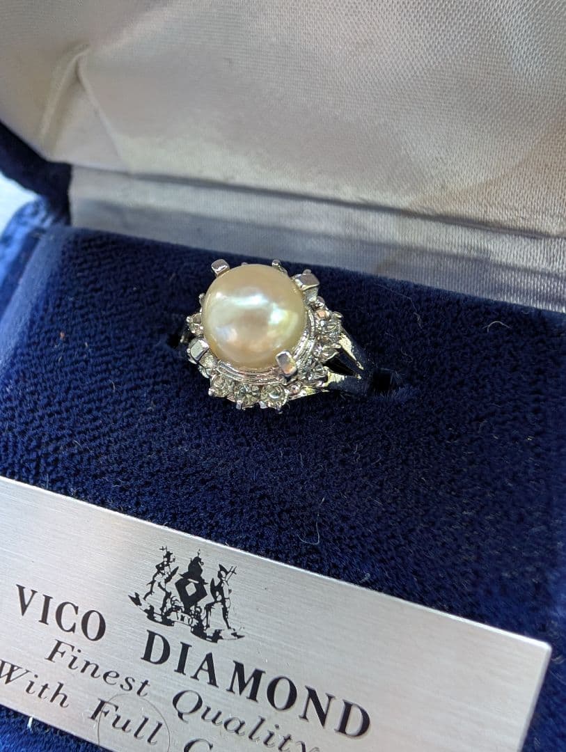 VICO DIAMOND フラワー型リング　真珠