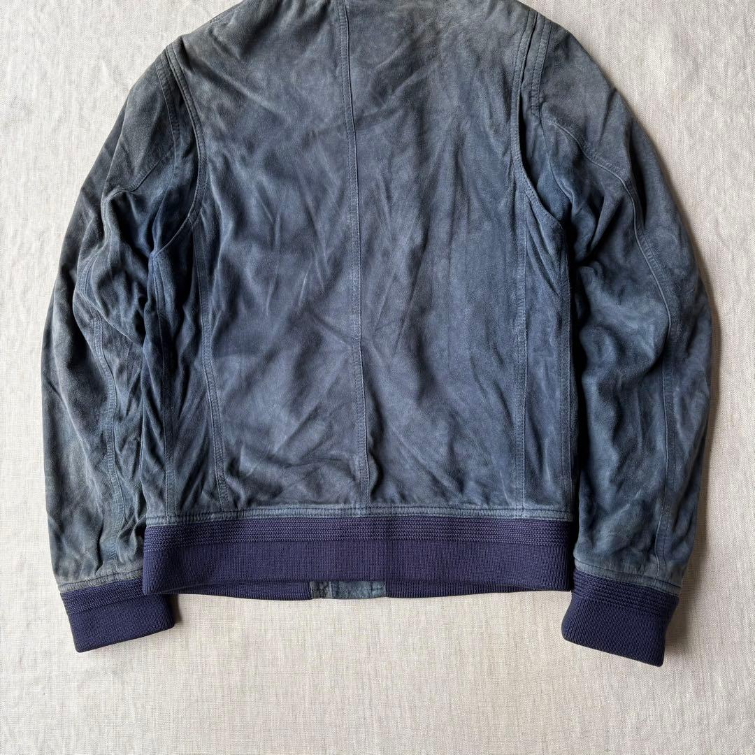 BARNEYS NEWYORK ヴァルスタージャケット スウェード ネイビー