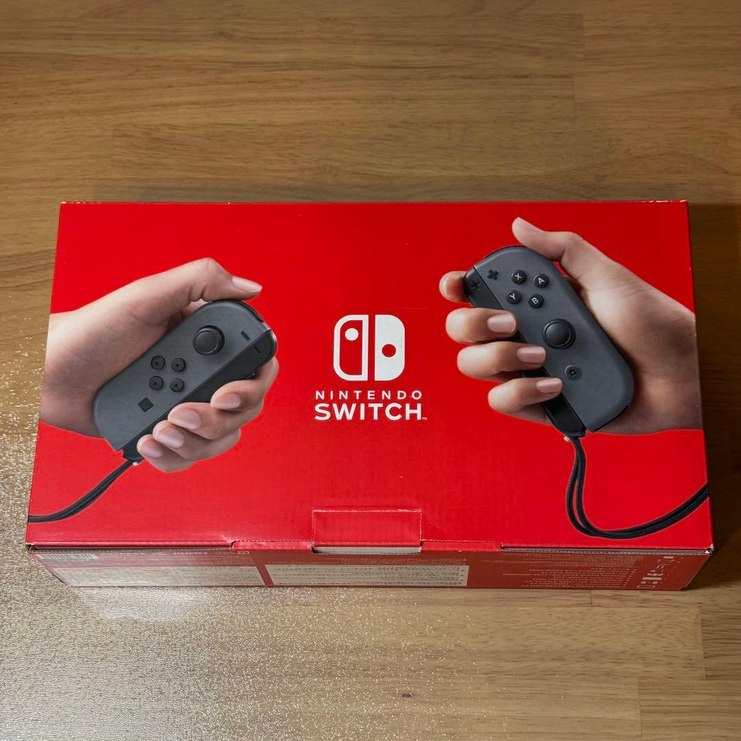 6-273【美品】Switch 本体 バッテリー強化版 グレー 箱付き