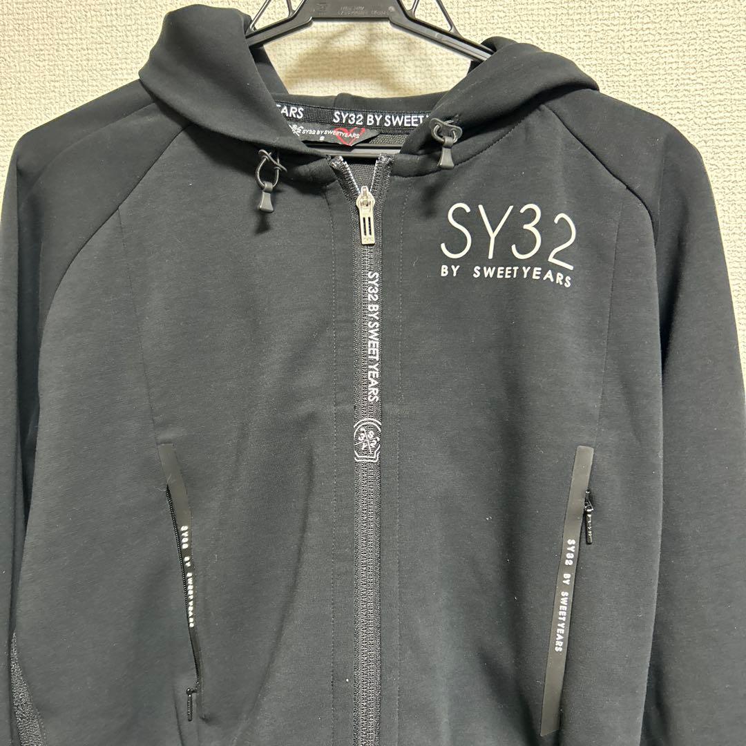 SY32 by SWEET YEARS ブラックジャケット フード付き　サイズS
