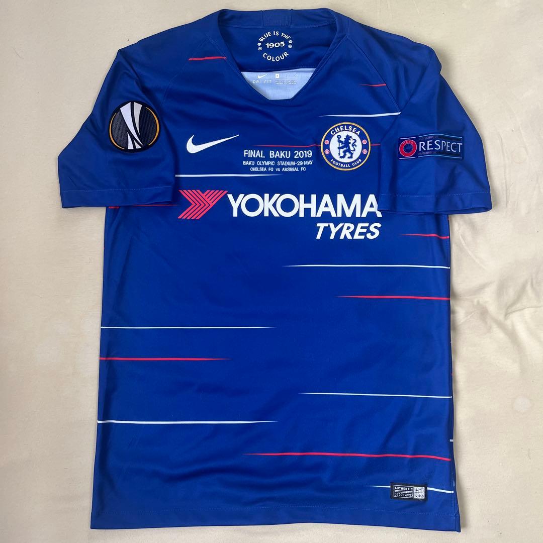 チェルシー 18-19 ホームユニフォーム アザール #10 EL決勝刺繍付き