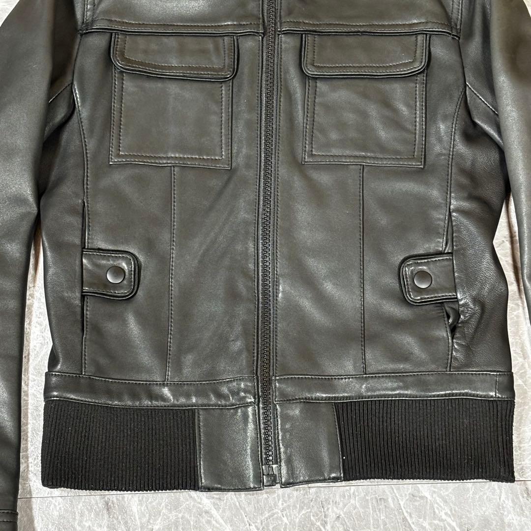 00s【archive】gimmick reather jacket/Y2K/羊