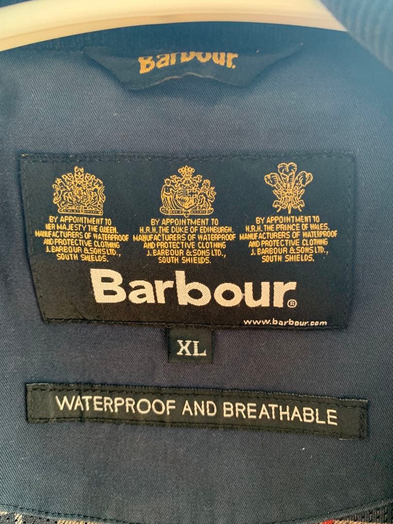 Barbour バブアー 防水ジャケット XL ネイビー