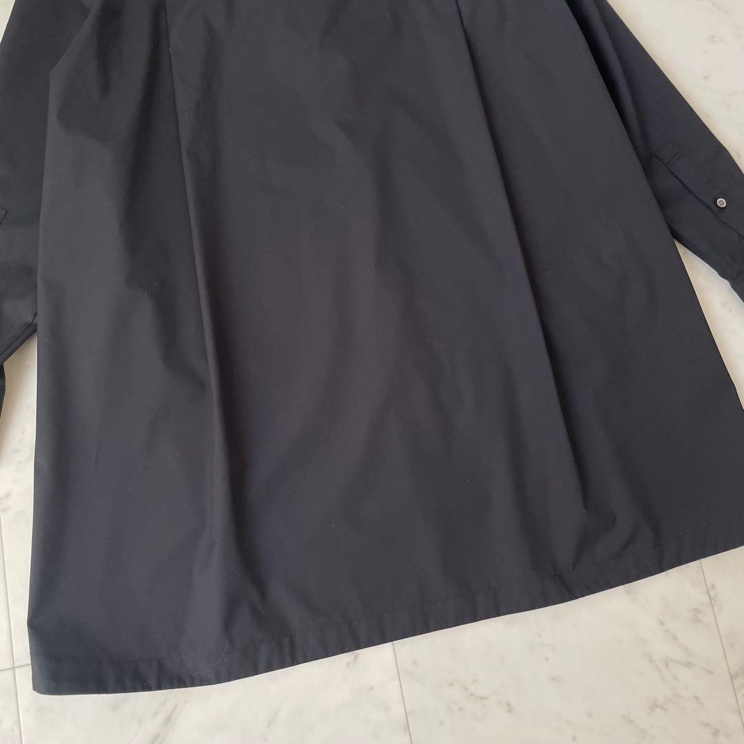 24SS✨極美品✨セオリーリュクス レース使い オーバーサイズ シャツ ブラック