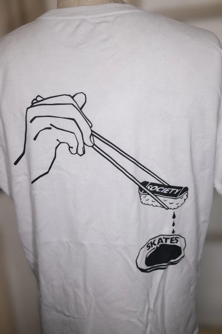 ソサエティスケーツSOCIAL SKATESホワイトTシャツL送料込匿名配送値下