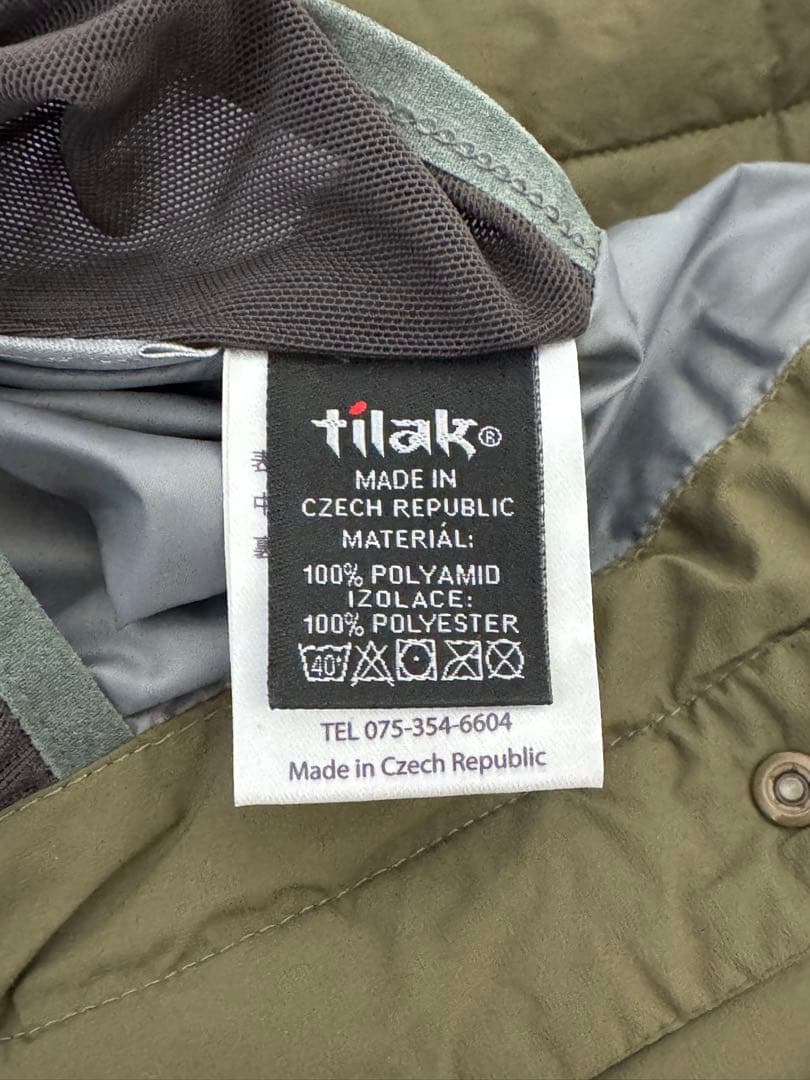 tilak ダウンベスト M オリーブグリーン