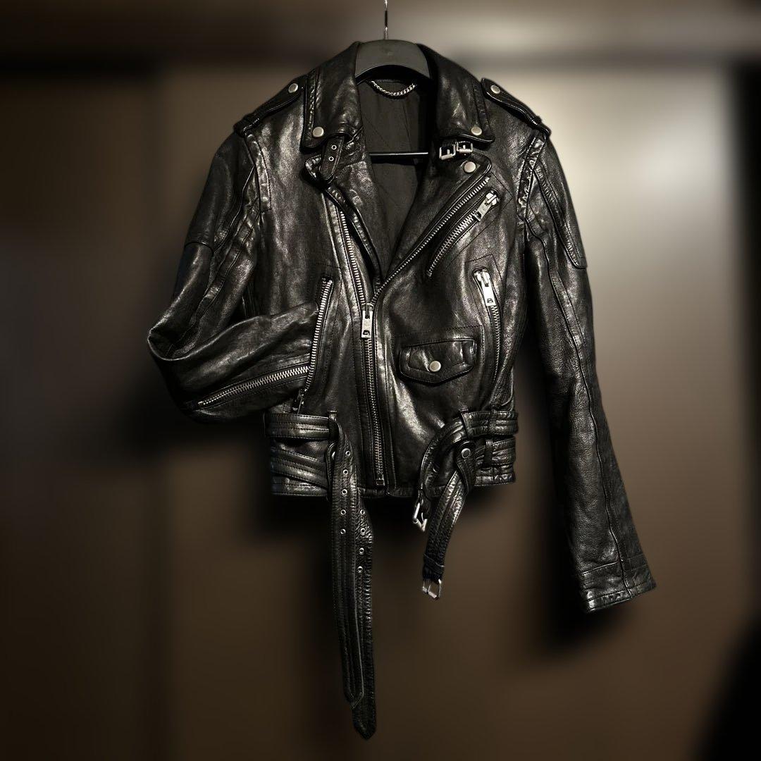 Burberry Prorsum ラムレザー ダブルライダースジャケット M