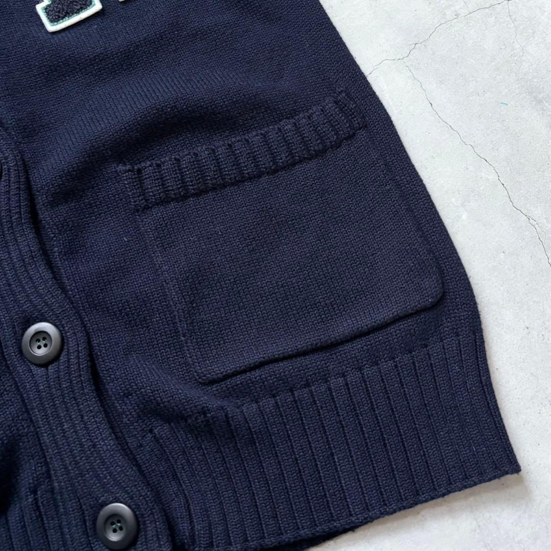 【美品】  GOLF ニットカーディガン ロゴワッペン