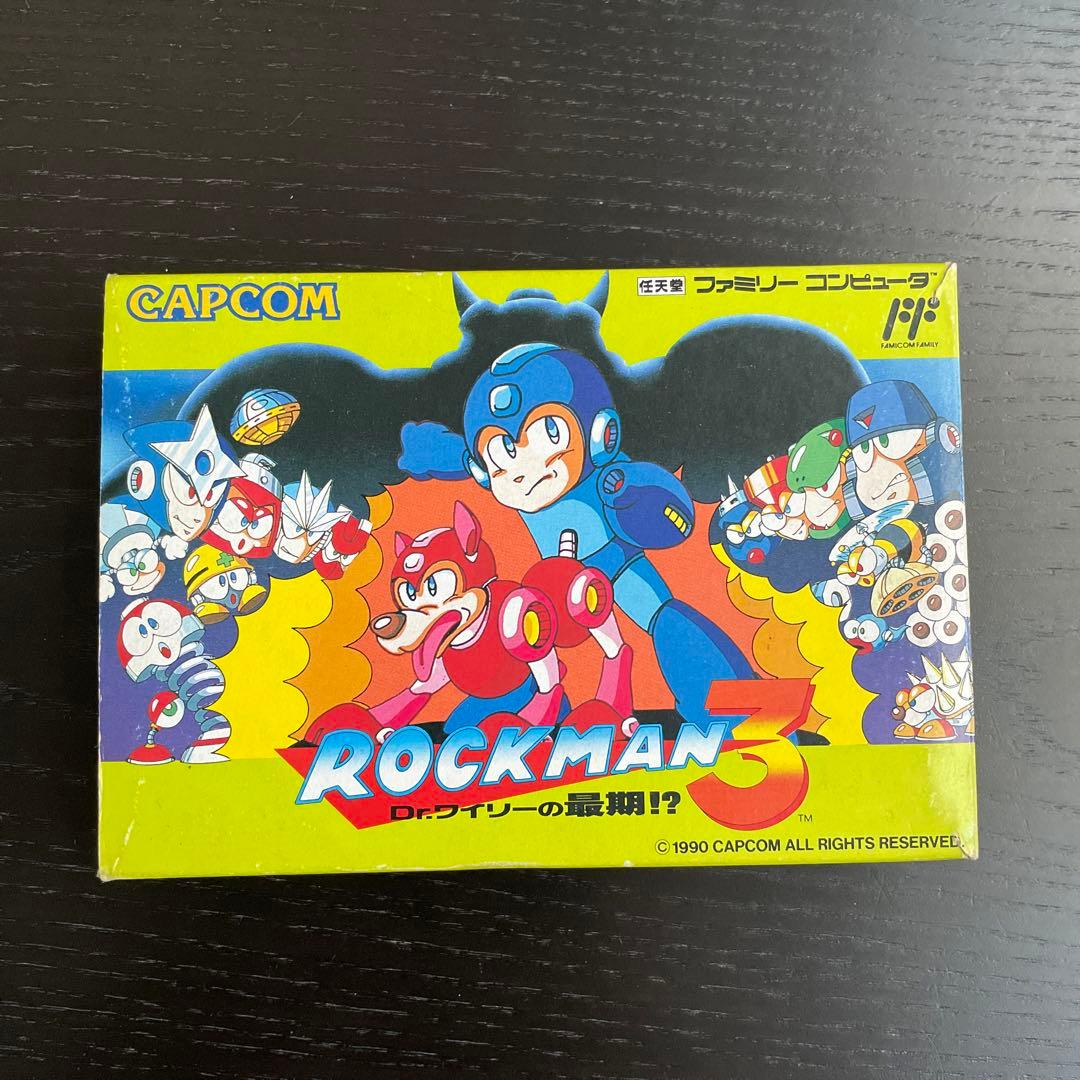 ロックマン3 ファミコンカセット 箱 説明書付