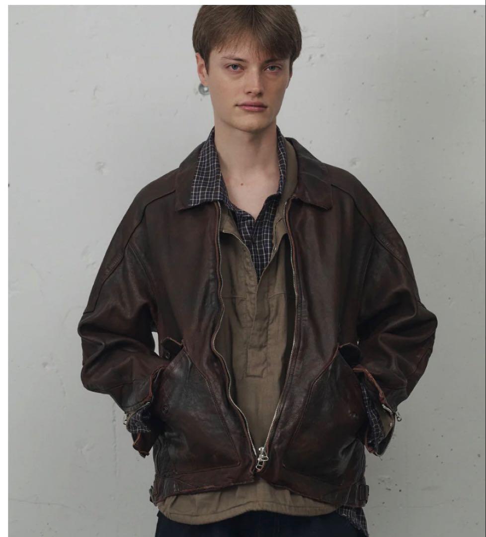 ジャケット・アウター ANCELLM LEATHER JACKET D.BRICK