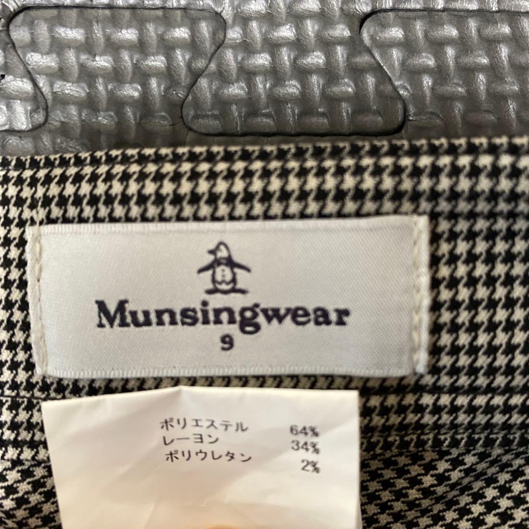新品　マンシングウェア munsingwear パンツ　スラックス　千鳥柄