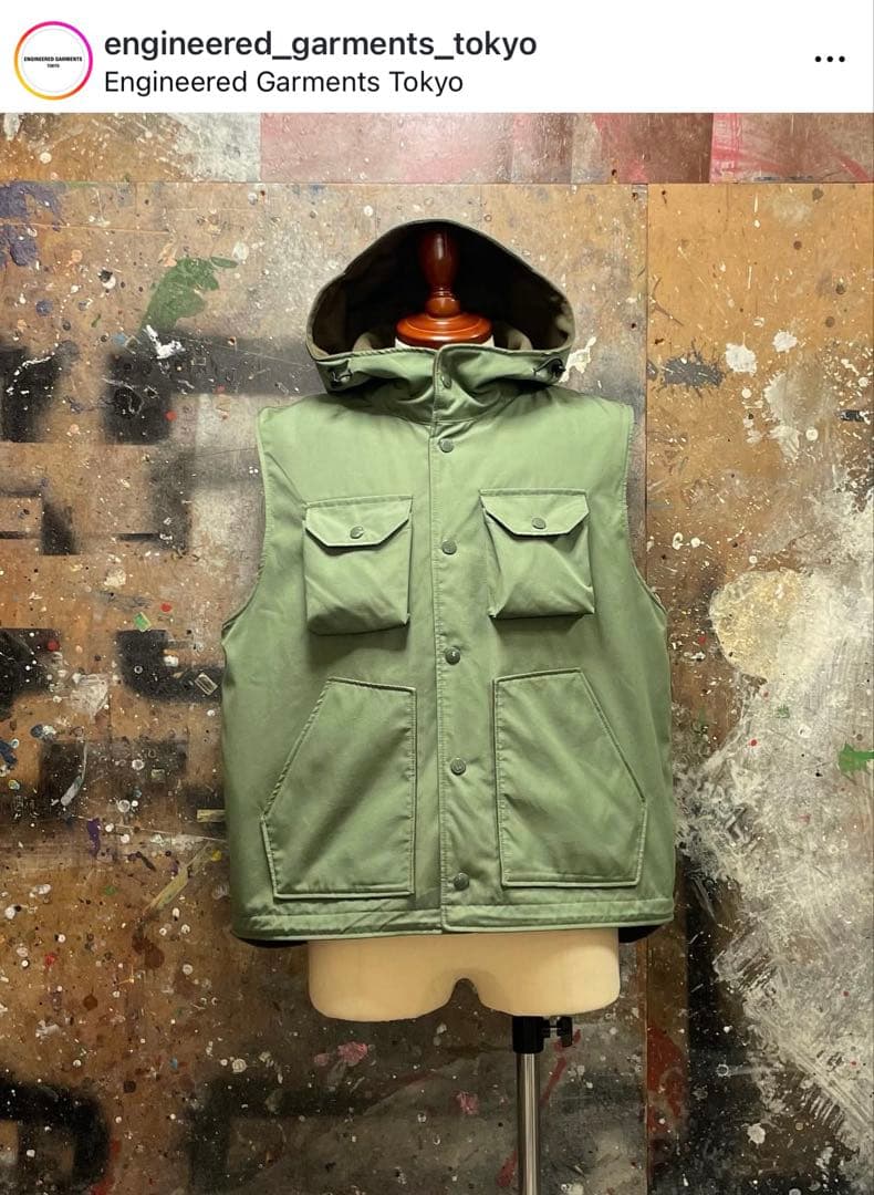 ジャケット・アウター EG - FIELD VEST - PC POPLIN - OLIVE