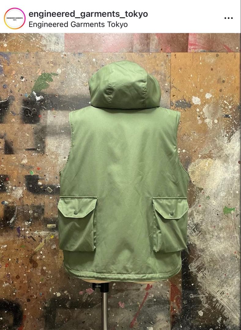 ジャケット・アウター EG - FIELD VEST - PC POPLIN - OLIVE