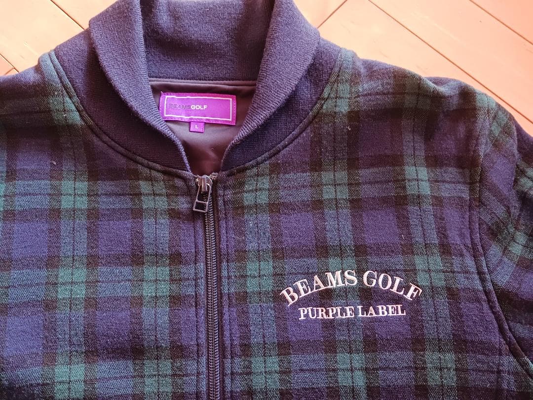BEAMS GOLF PURPLE LABEL ジャケット Lサイズ　チェック柄