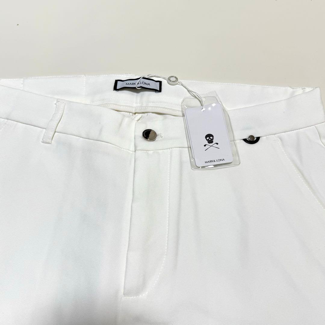 新品　マークアンドロナ　MARK&LONA　ストレッチ　パンツ 48 ホワイト