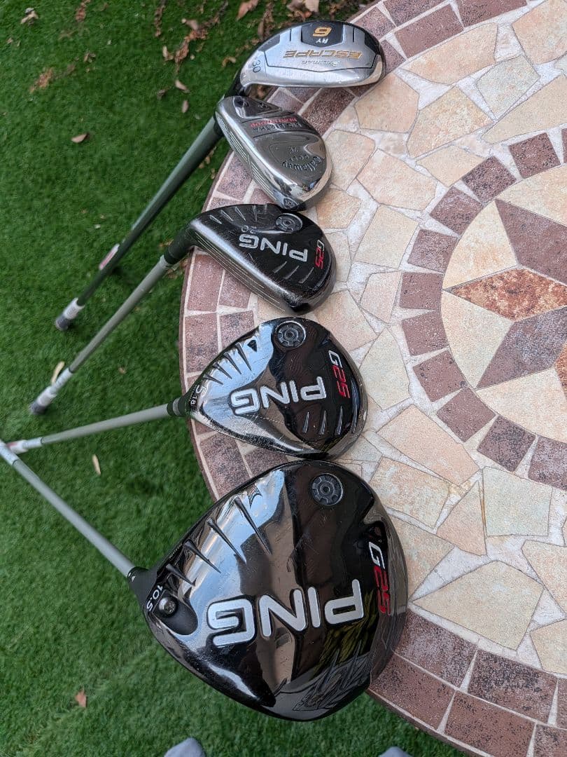 激安PING G25 ウッド·ユティリティ5本SET（1W/5W/20°U他)