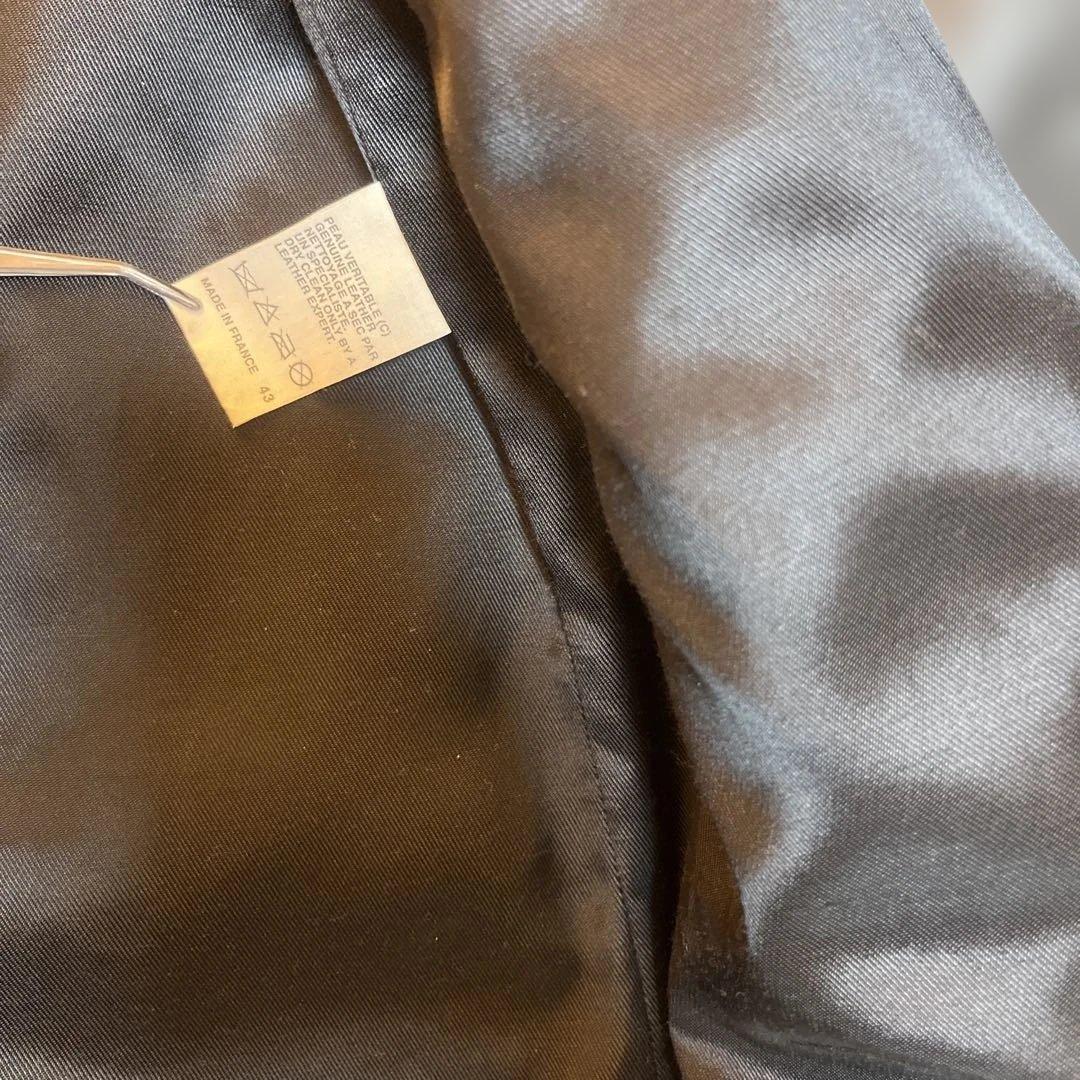 新品 アーペーセー A.P.C 初期扶翼 レザーコート フランス製 黒 馬革 1