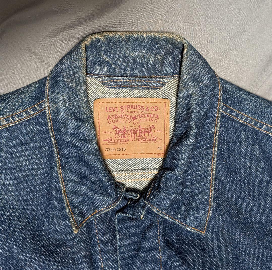 【濃紺】Levi's リーバイス 70506 デニムジャケット 40 USA製