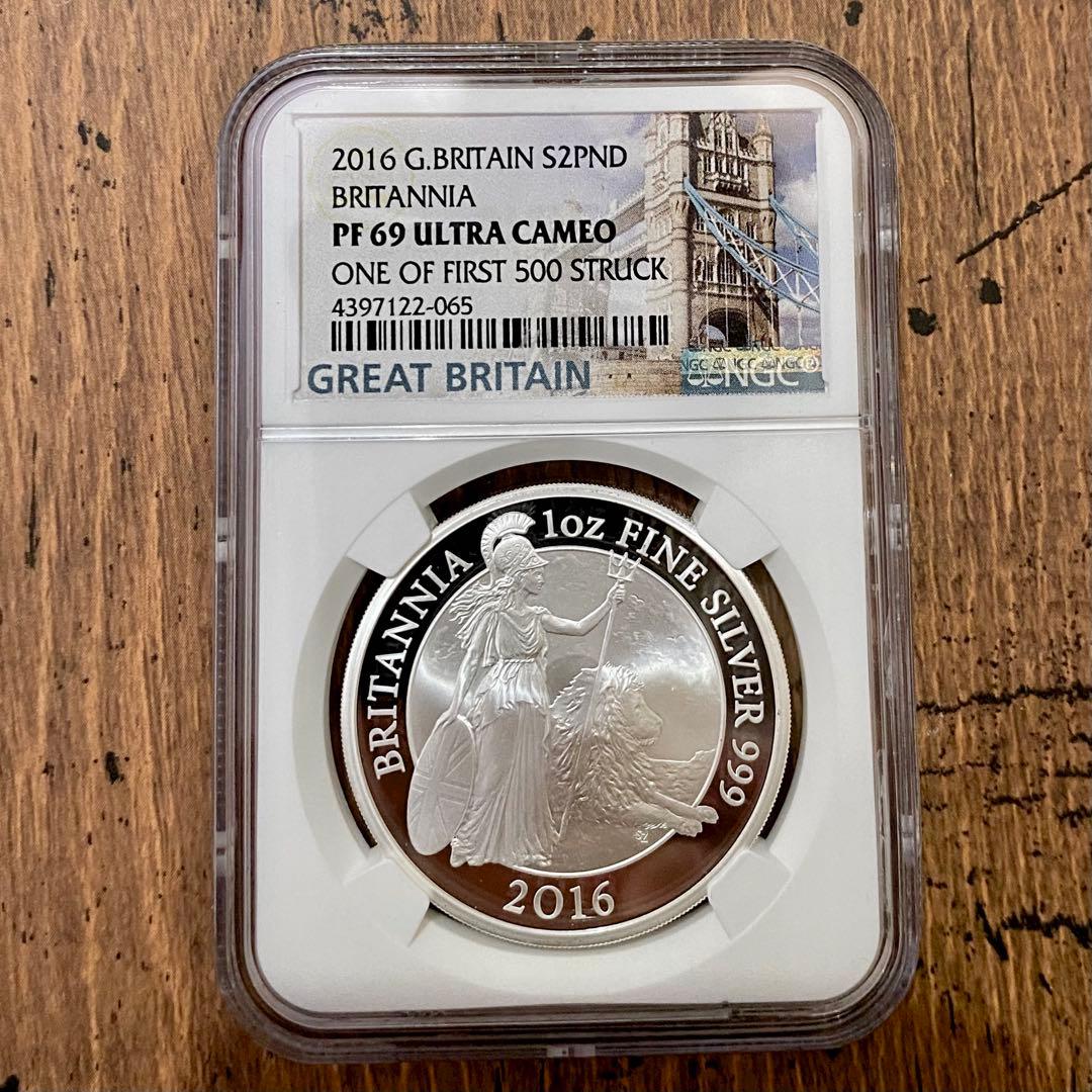 鑑定済☆2016 ブリタニア ウナ ライオン 銀貨 1oz  NGC