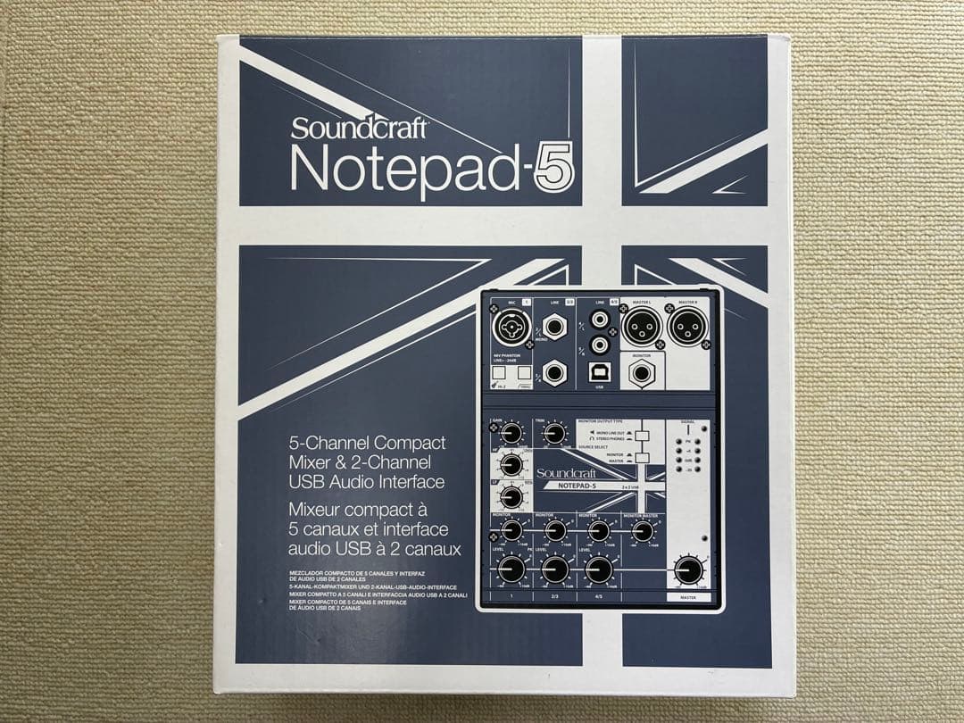 [美品]Notepad-5／アナログミキサー／5チャンネル／Soundcraft