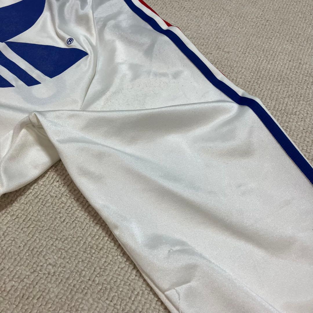 【L】old adidas長袖シャツ　トレフォイルロゴ　トリコロール　マリノス