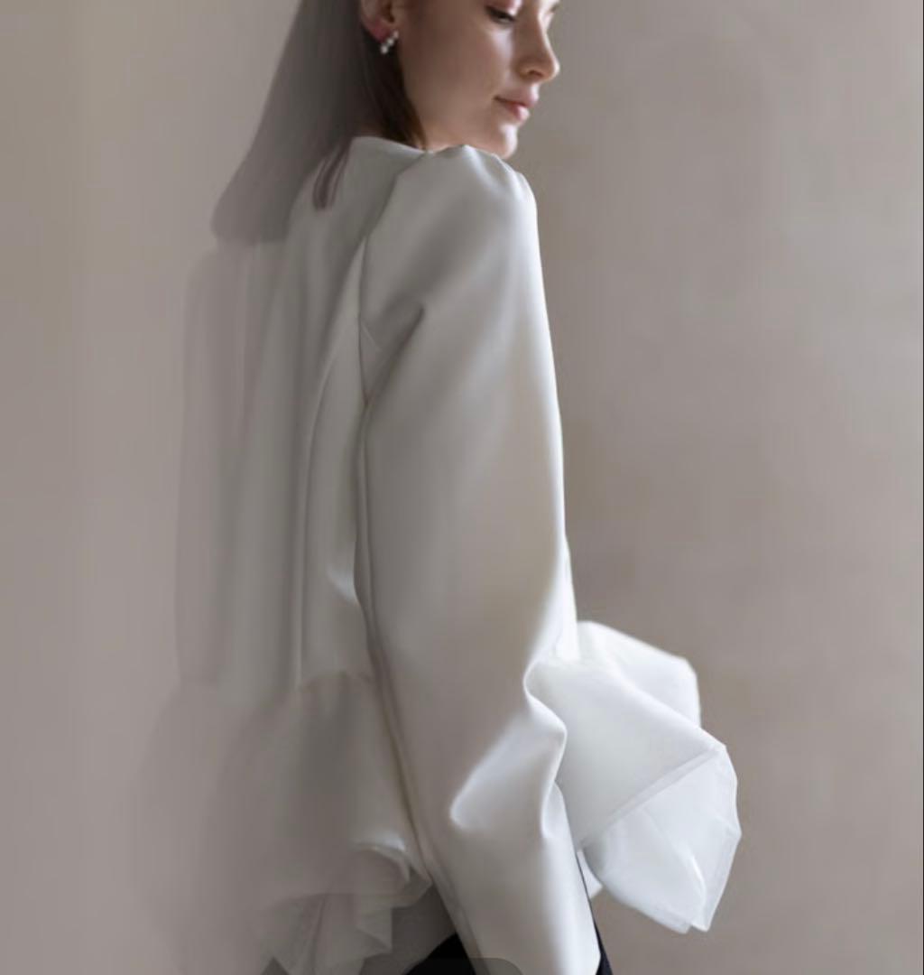 ジャケット・アウター HEVE Prima Peplum JK white