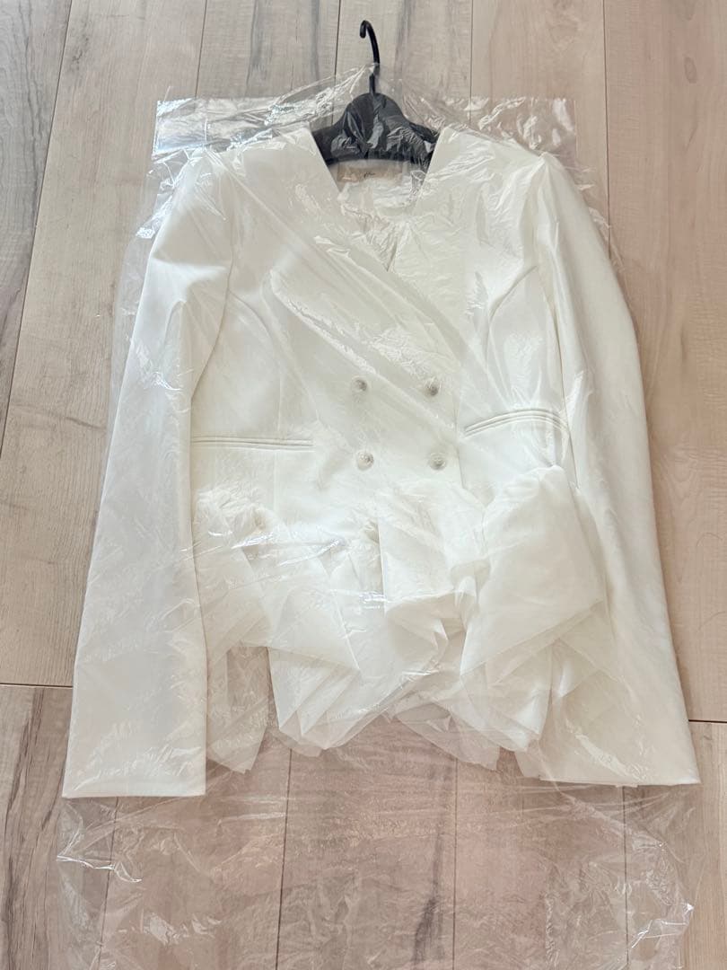 ジャケット・アウター HEVE Prima Peplum JK white