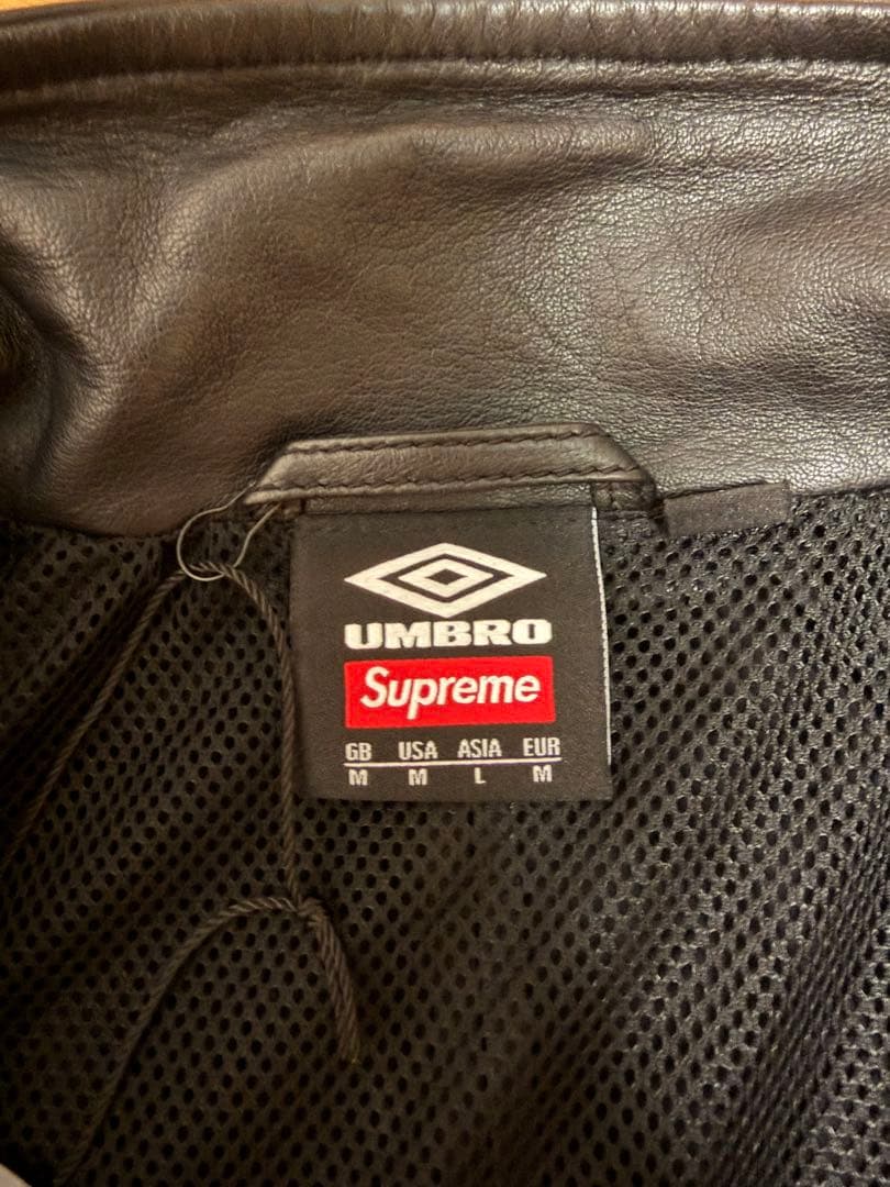 ジャケット・アウター Supreme x Umbro Leather Track Jacket