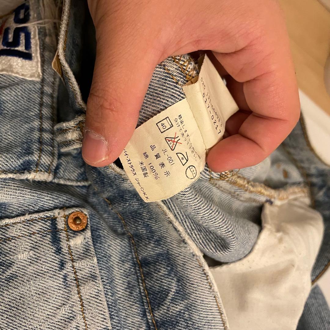 90s USA製 Levi's 517 0127 クラッシュ ブーツカットデニム