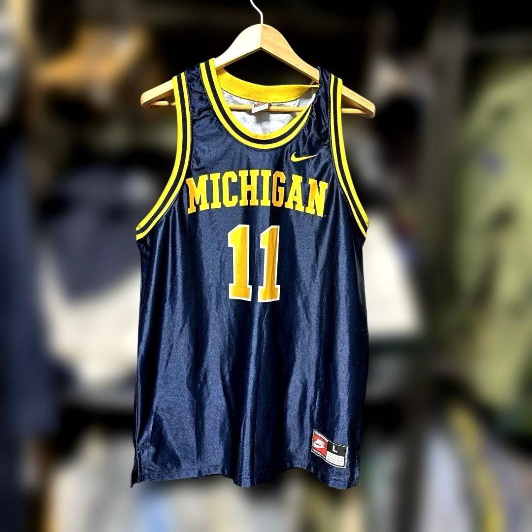 90s Nike Michigan バスケ ゲームシャツ USA製 Lサイズ