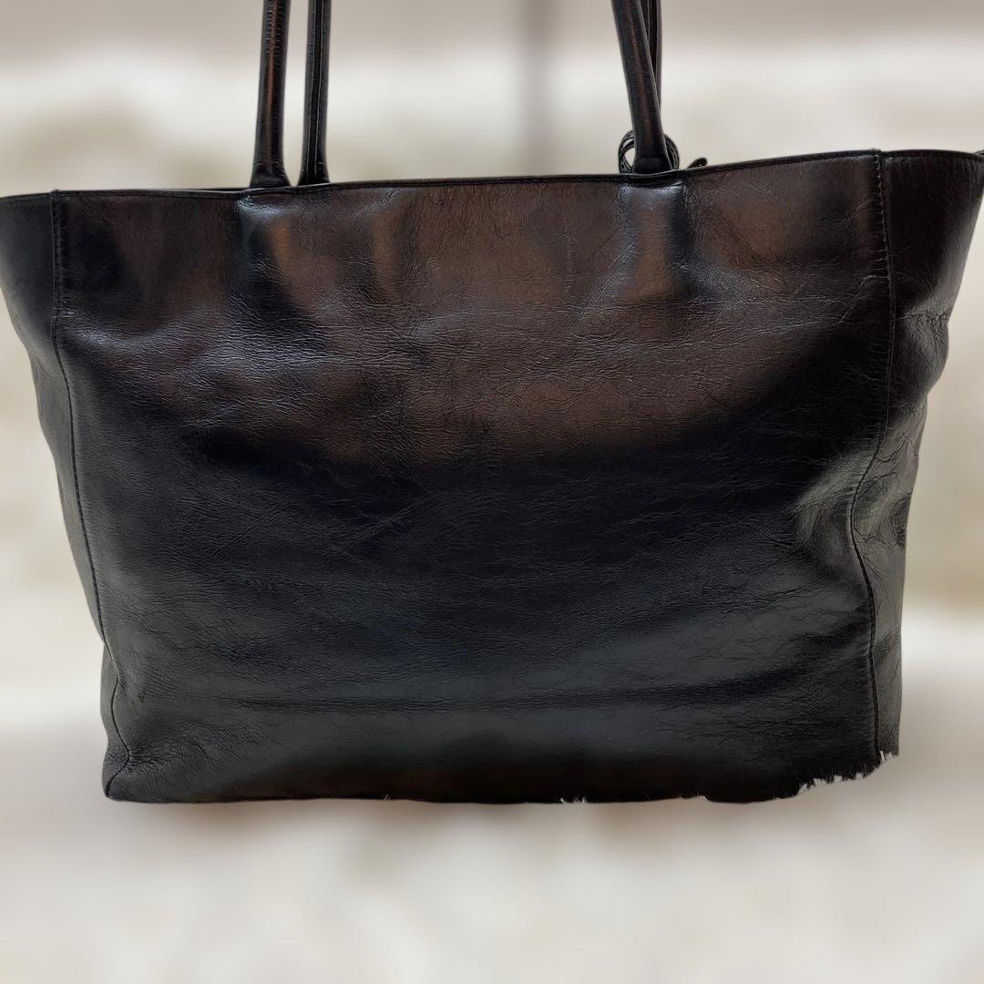 美品 ユナイテッドアローズトートバッグA4可 肩掛け ブラック 本革レザー