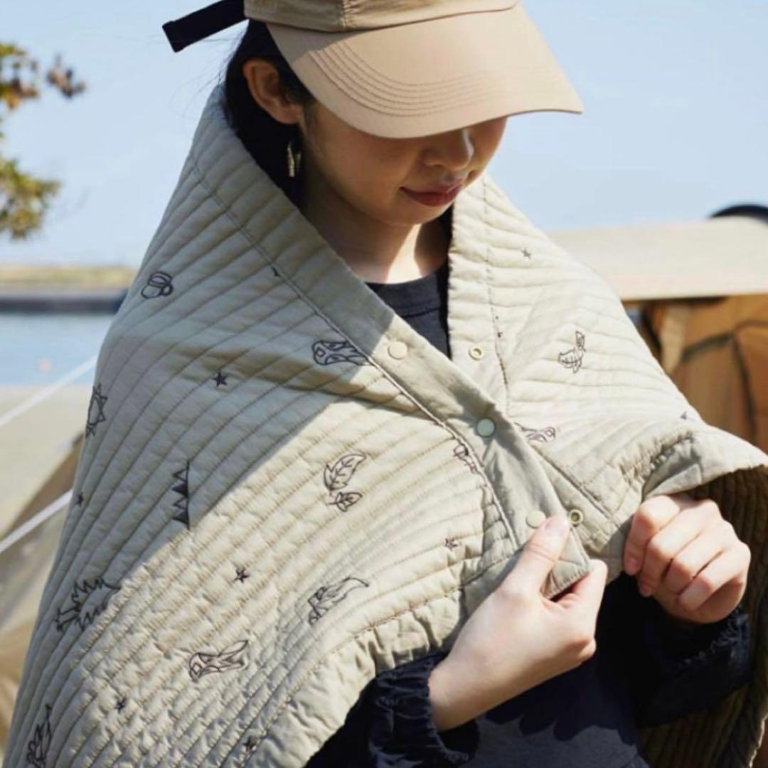 【新品！】DOD DADWAY 刺繍キルトケット　ベージュ