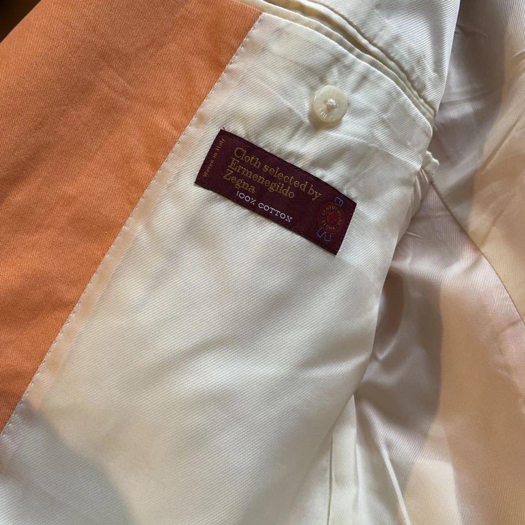 必見‼️オレンジ ブレザー ✖️ブラウンパンツ Ermenegildo Zegna