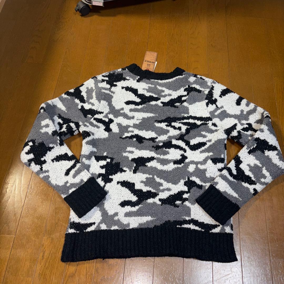 カッコいい AVIREX カモフラモールニットセーター