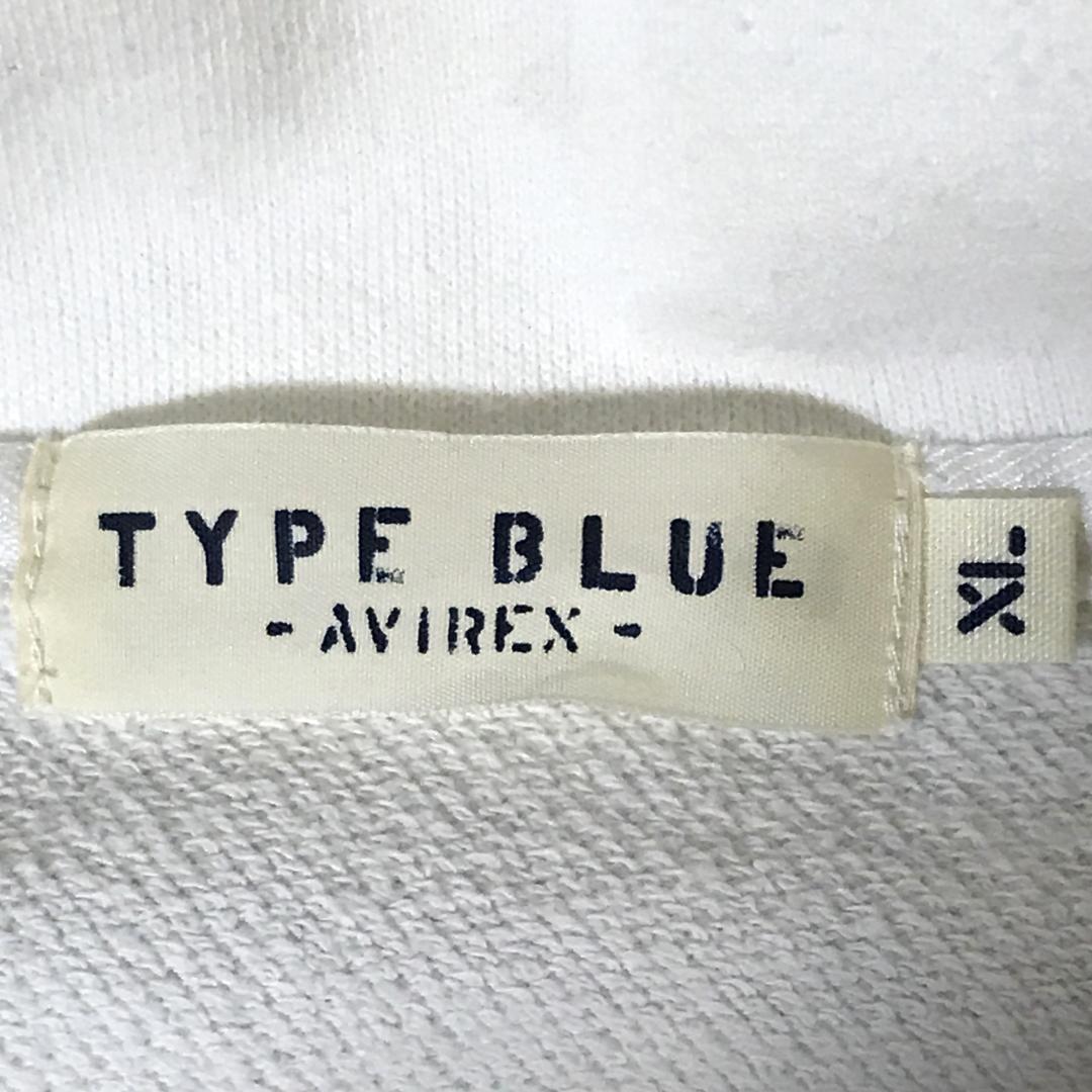 メンズ【美品 アヴィレックス】XL 白 刺繍 USNAVY ジップ ジャケット