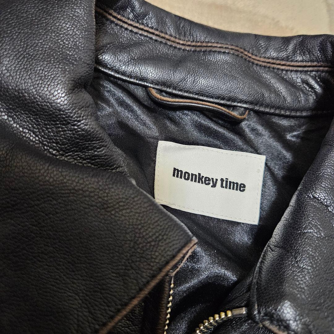 monkey time ゴートフライトジャケット S レザー 山羊革