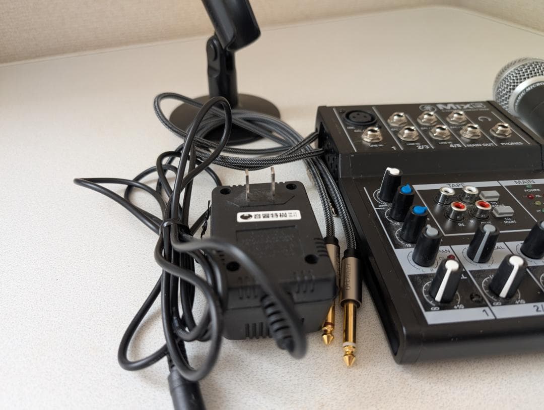 コンパクトミキサー Mix5 マイクセット マイクスタンド付き 音響機器