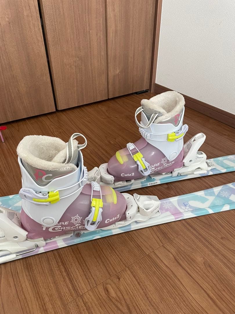 STREULE 子供用スキー3点セット 中古 板120cm ブーツ21cm