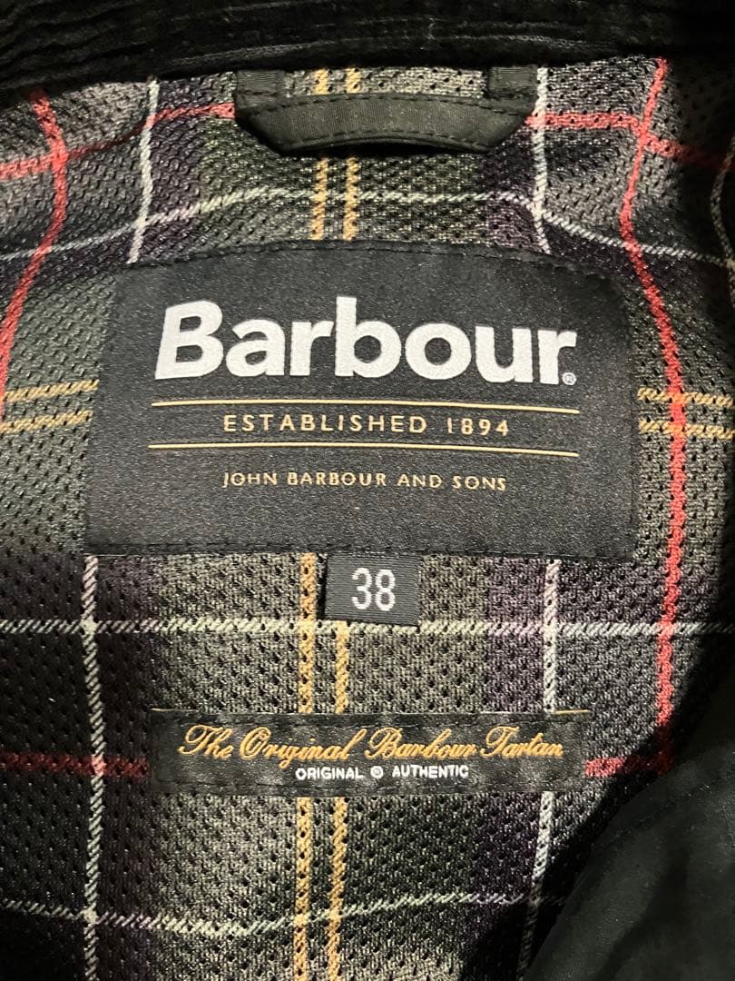 Barbour オーバーサイズピーチドビデイルカジュアルジャケット BLACK