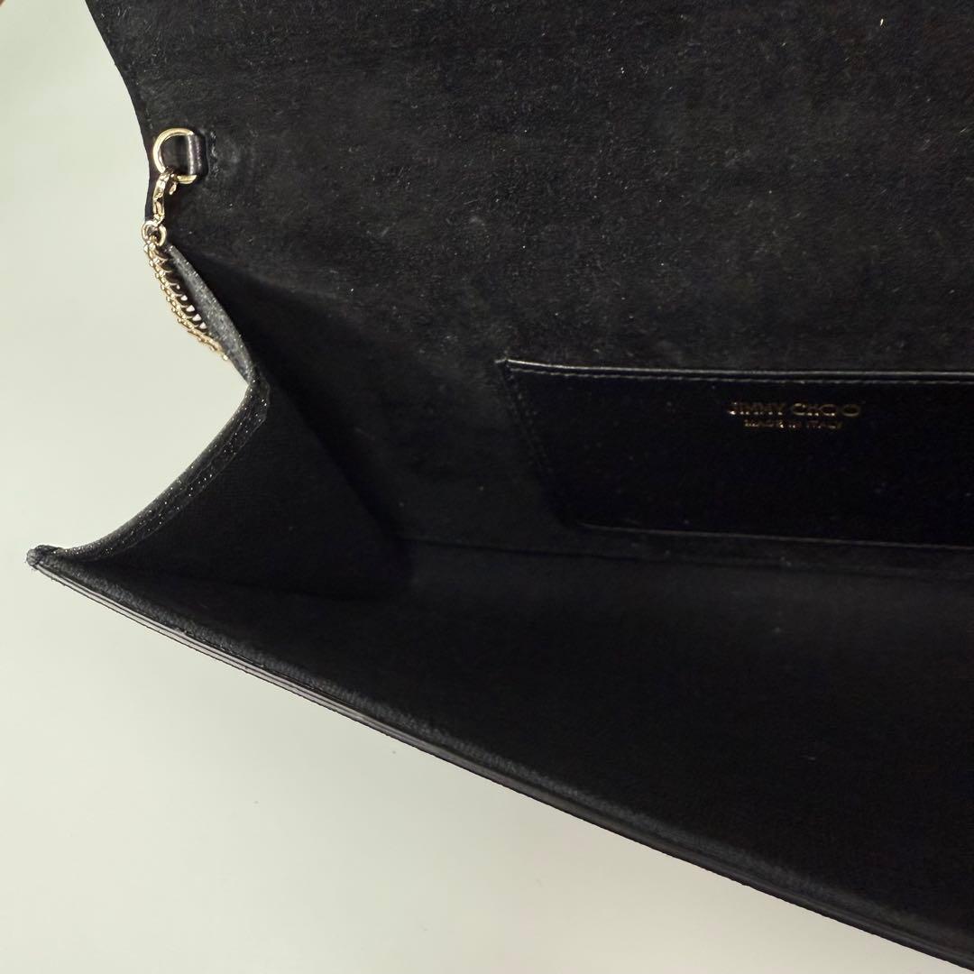 美品　ジミーチュウ　パーティバッグ　クラッチバッグ　肩掛け　ラメ