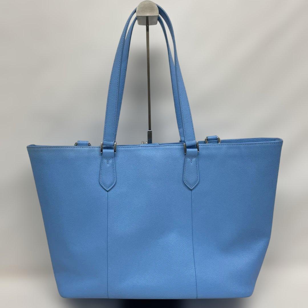 ペッレモルビダ　レザー　トートバッグ　ターコイズ　ブルー　2way ショルダー